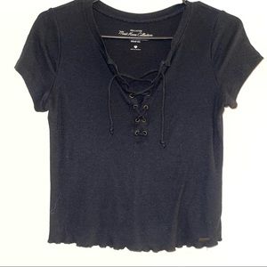 Black crisscross top
